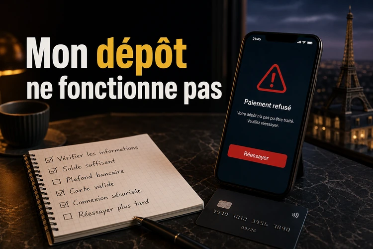 Mon dépôt ne fonctionne pas : causes possibles